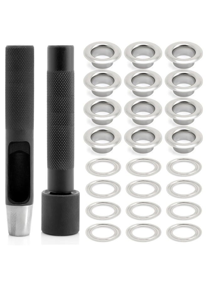 CRAFTMEmore Grommet Tool Eyelet Punch Setter Anvil and Hole Punch Cutter for Applying 1/4" Grommets 1/4 Inch CRAFTMEmore - Image 1