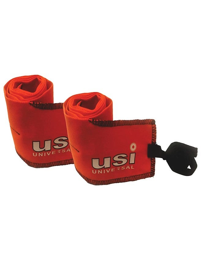 USI UNIVERSAL Cotton Strength Wraps (Orange) - Pack of 1 Pair - Image 2