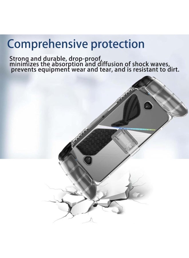 TPU Protective Case With Bracket For ROG XBOX Ally/ROG XBOX Ally X Game Console Anti-Drop Non-Slip Skin Cover Gaming Accessories (Transparent) - Image 3