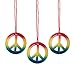 Fun Express Rainbow Peace Sign Necklaces 48 Pieces 23 Inch Cord Rainbow - Image 2