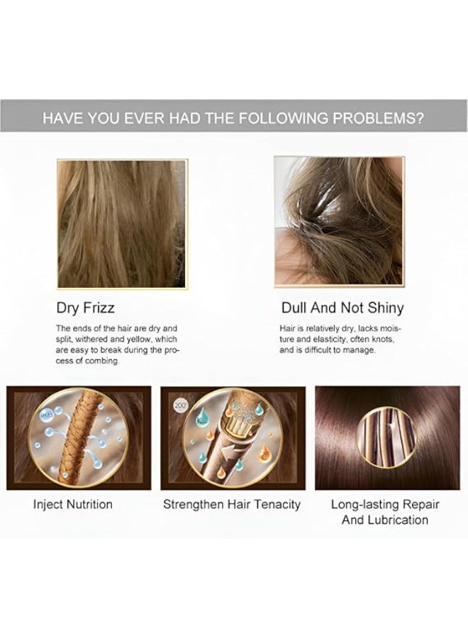 KERATIN Brazilian Keratin Treatment Set - 3 Pieces x 300ml | Products for Frizz Control, Hair Straightening Set, Dry and Frizzy Hair Mask, Shampoo and Conditioner for Women - Image 3