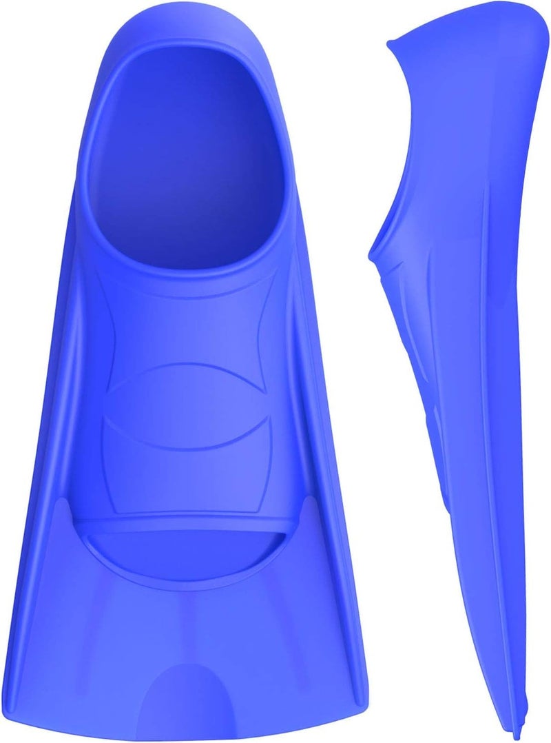 Gintenco Swim Fins, Kids Swim Training Fins for Lap Swimming, Travel Size Flippers with Mesh Bag, Silicone Swimming Fins for Kids Teens Adults Women Men - Image 1