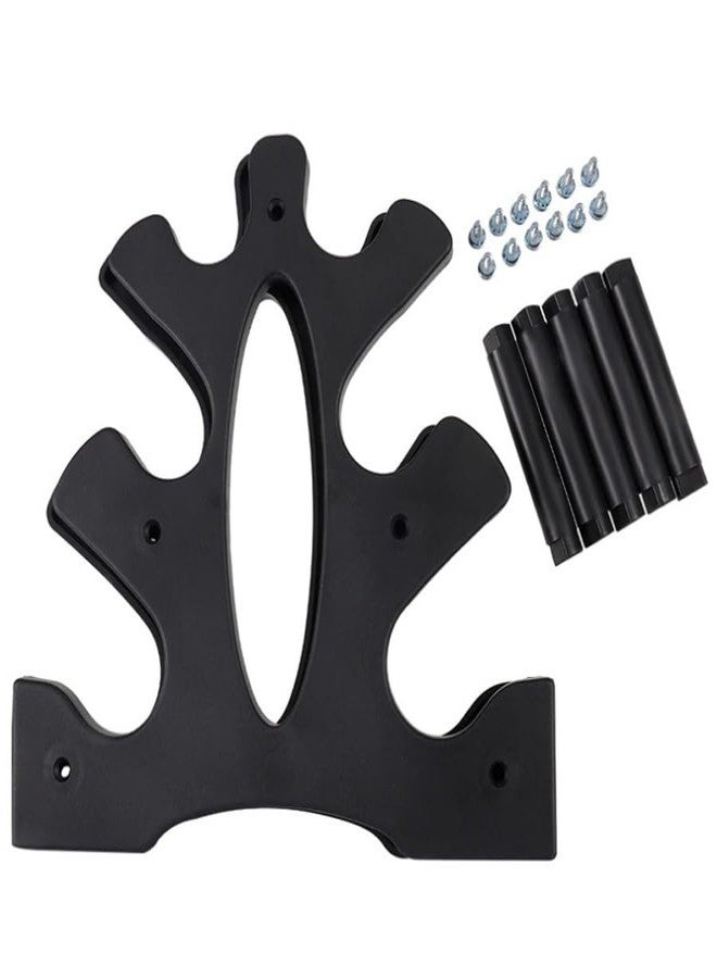 SquEqu Neoprene Dumbbell Rack Hand Weights Bracket Display Storage Stand Organizer Lightweight Plastic Assemble 6 Position Holder for Hand Weight Dumbbells 1LB-32LB Gym Fitness - Image 3