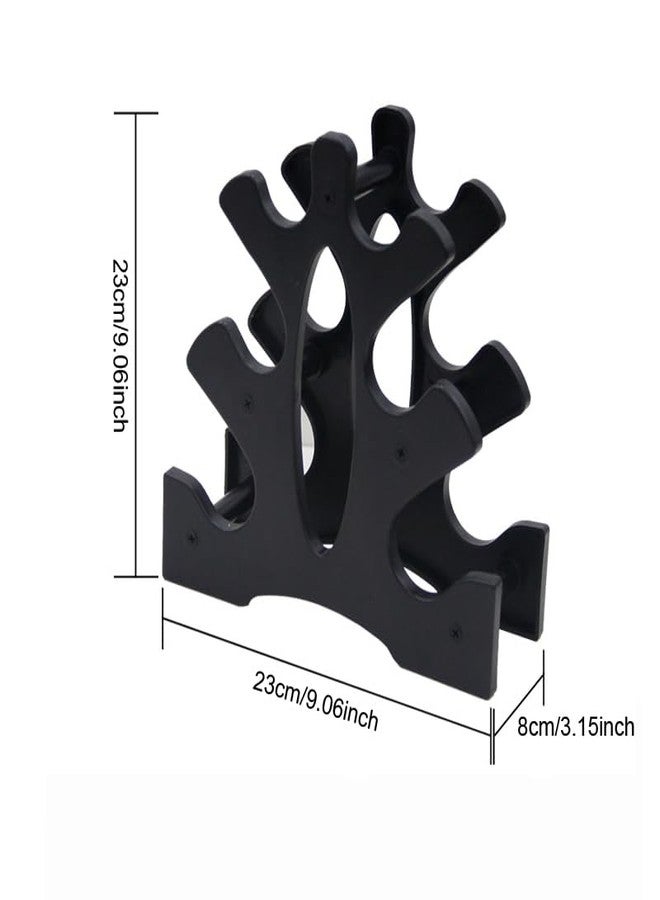 SquEqu Neoprene Dumbbell Rack Hand Weights Bracket Display Storage Stand Organizer Lightweight Plastic Assemble 6 Position Holder for Hand Weight Dumbbells 1LB-32LB Gym Fitness - Image 2