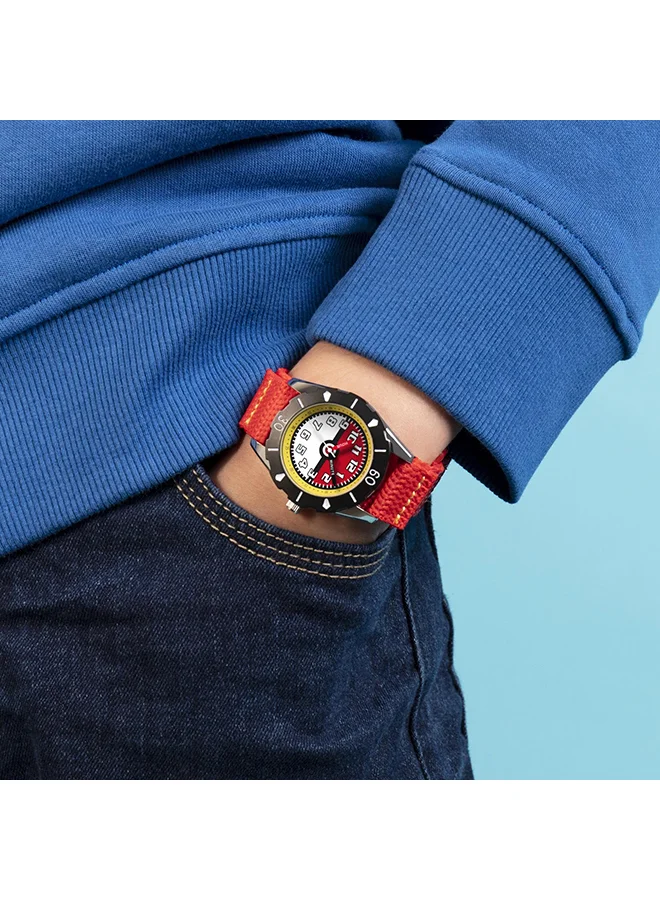 Disney Boys Analog Round Shape Nylon Wrist Watch - POK3129 - 35.5 Millimeter