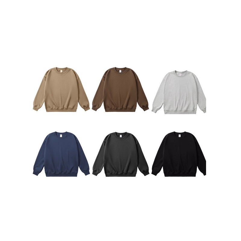 Men's Oversize Fleece Round Neck Sweatshirt - Image 5