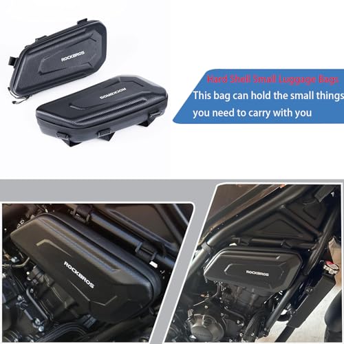 WOOGA Motorcycle Side Bag Waterproof,Tool Bag,Large Capacity,3.5 Gal (1.5 L),Hard Shell Carbon Look Water Stopping Zipper fit for Ho&nda REBEL CMX 250 CMX 300 CMX500 CMX 1100 (Right Bag) - Image 3