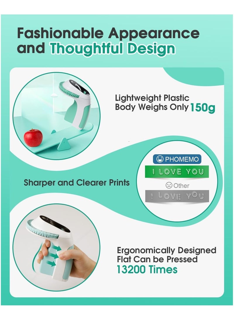 Phomemo Embossing Label Maker with 6 Tapes, Retro Vintage Embossed Label Maker Writer, Handheld Old School Label Maker with 6 Rolls Embossing Tapes for Office Home Organization and DIY - Image 2