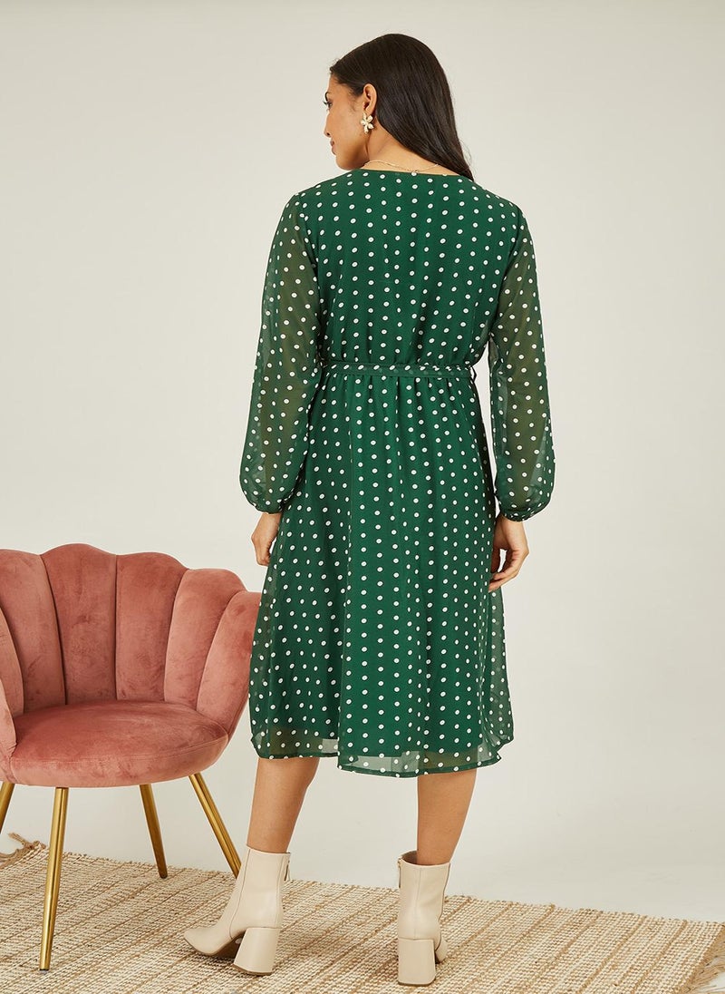 MELA LONDON Polka Dot Midi Dress - Image 4