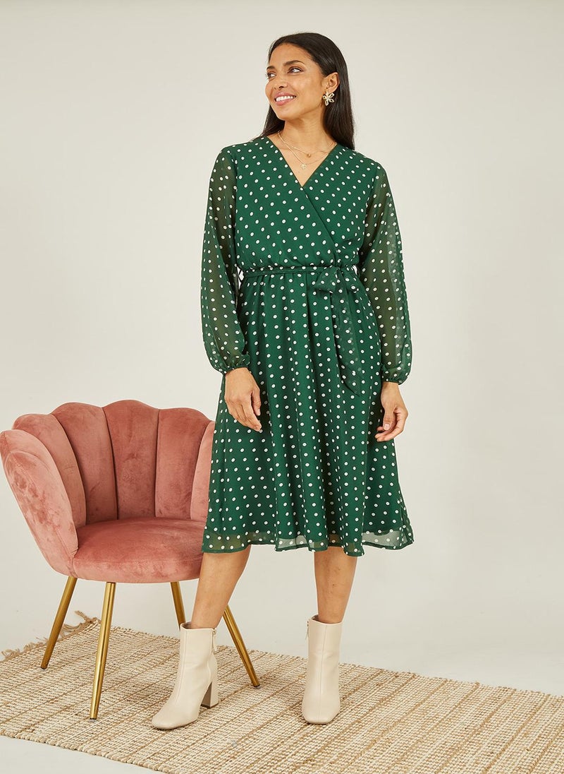 MELA LONDON Polka Dot Midi Dress - Image 3