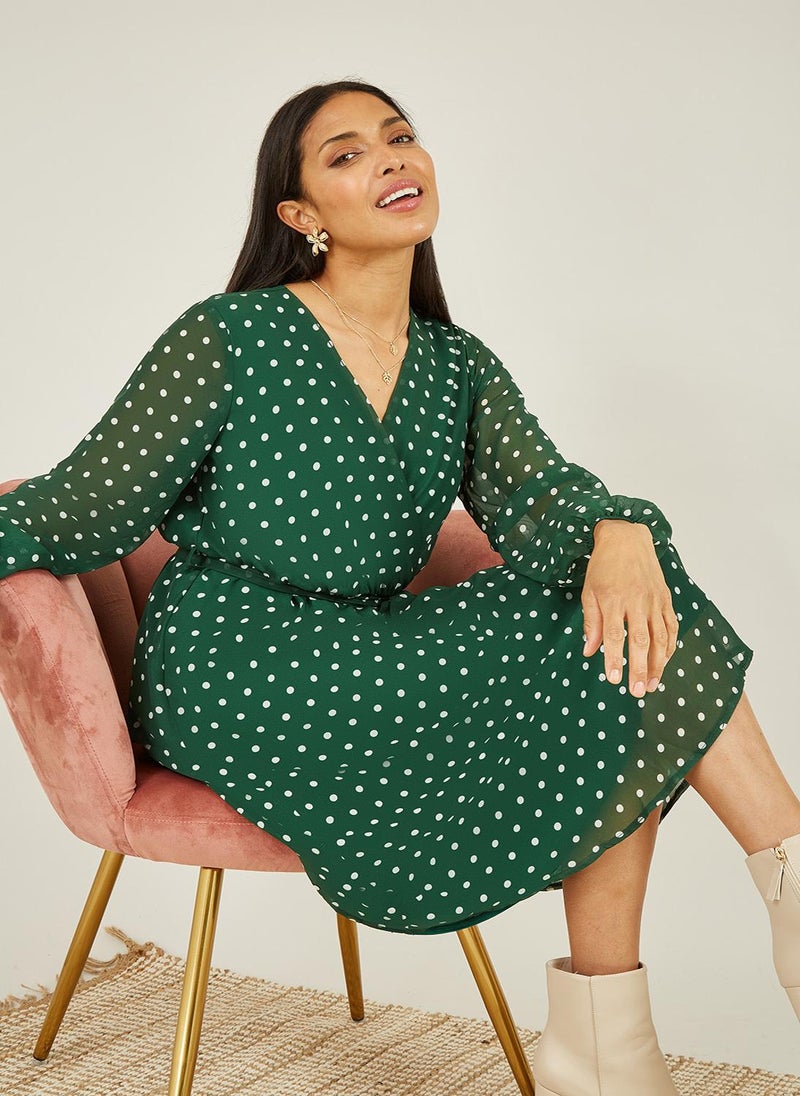 MELA LONDON Polka Dot Midi Dress - Image 2