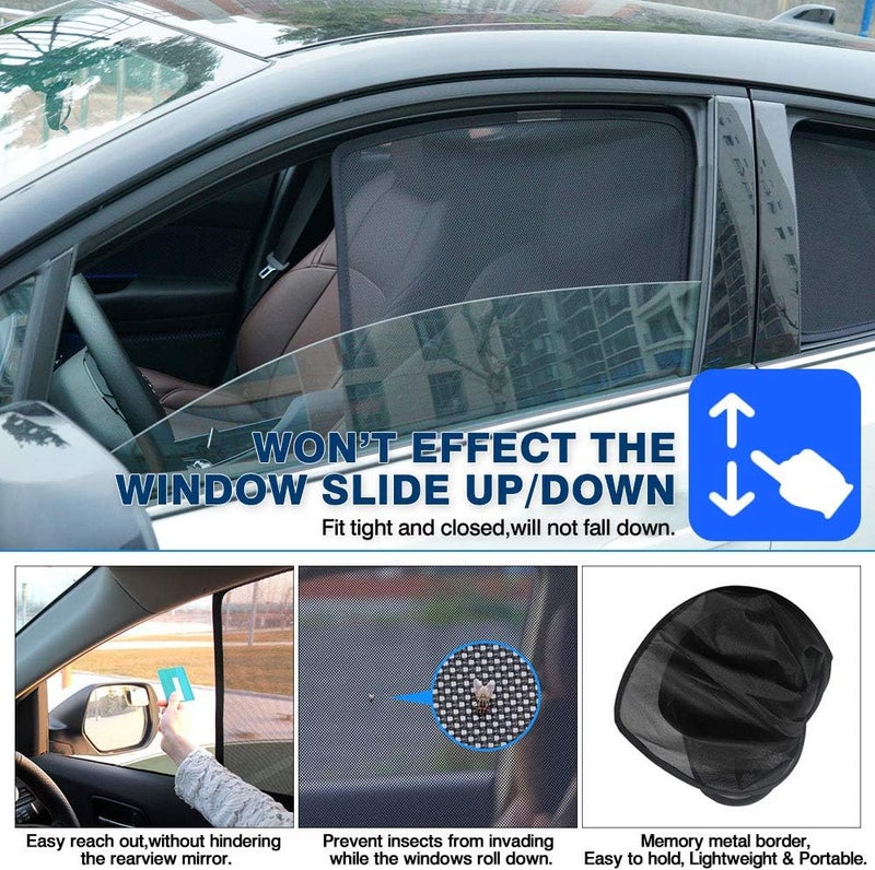 Powerty Compatible with Side Sun Shade Toyota RAV4 2013-2018 Shading Net UV Rays Protection Window Shade 6pcs/Set - Image 4