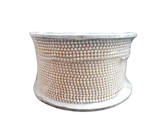 Kavya Fashion Pearl Chain for Jewellery MakingCrafts BanglesjhumkaDesigning Pack of 10 Meters Free Fabric Glue Cone - Image 1