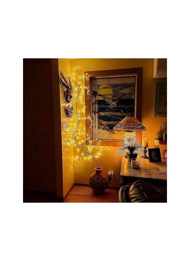 The Bros Bendable Willow Vine LED Tree Lights 8 Modes with Remote Control & Timer USB-Powered White Birch Branch Lights Indoor Outdoor Decorative Lamp for Home and Christmas (145cm & 72LEDs)  - Image 5