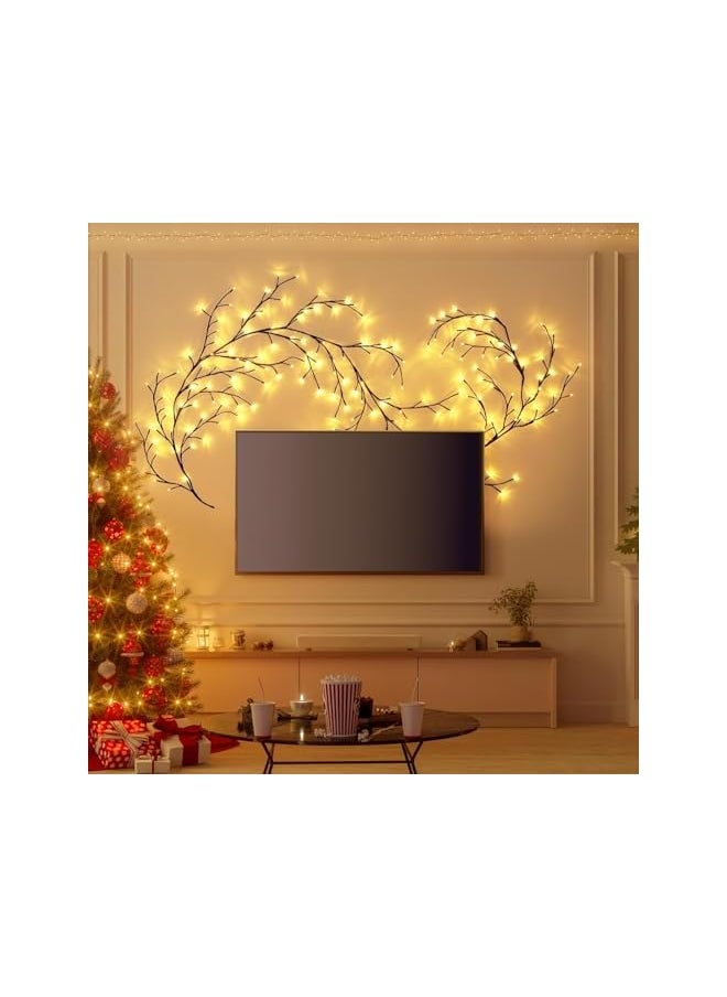 The Bros Bendable Willow Vine LED Tree Lights 8 Modes with Remote Control & Timer USB-Powered White Birch Branch Lights Indoor Outdoor Decorative Lamp for Home and Christmas (145cm & 72LEDs)  - Image 4