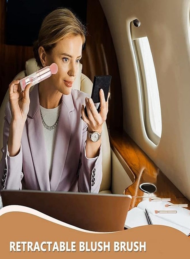 BANIRA مجموعة فرش مكياج بانيرا 5 في 1 فرشاة أساس، فرشاة وجه، فرشاة شفاه، فرشاة ظلال عيون وفرشاة حواجب، متعددة الوظائف لتطبيق كامل للوجه في عبوة واحدة - Image 5