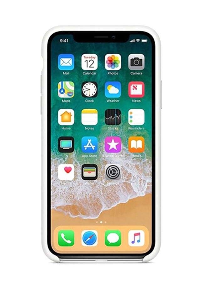 BORTONY - Silicone Case Cover For Apple iPhone Xs White - Image 1