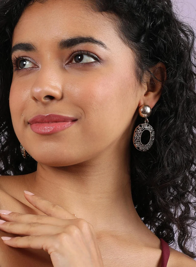 SOHI Intricate Circular Artificial Drop Earring Jewellery