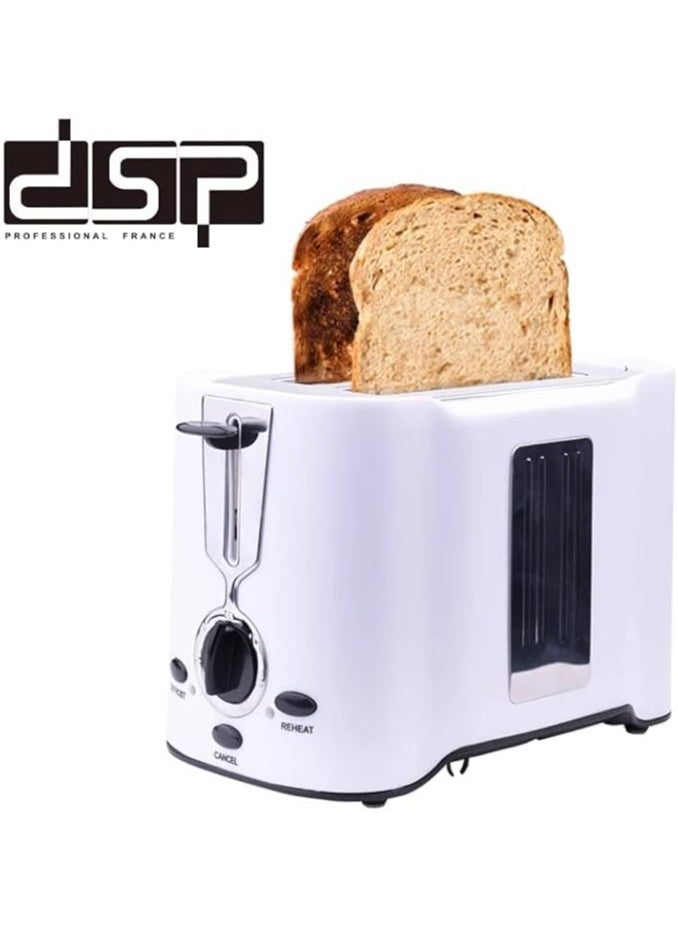 (KC2038) 2 Slice Toaster/Adjustable Temperature with Defrost/Reheat/Cancel Function - 850 Watt