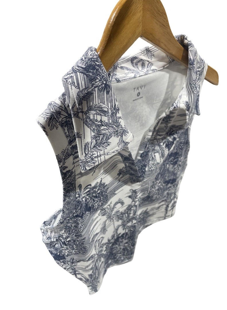 TAVI POLO TANK NAVY TROPIC TOILE - Image 2