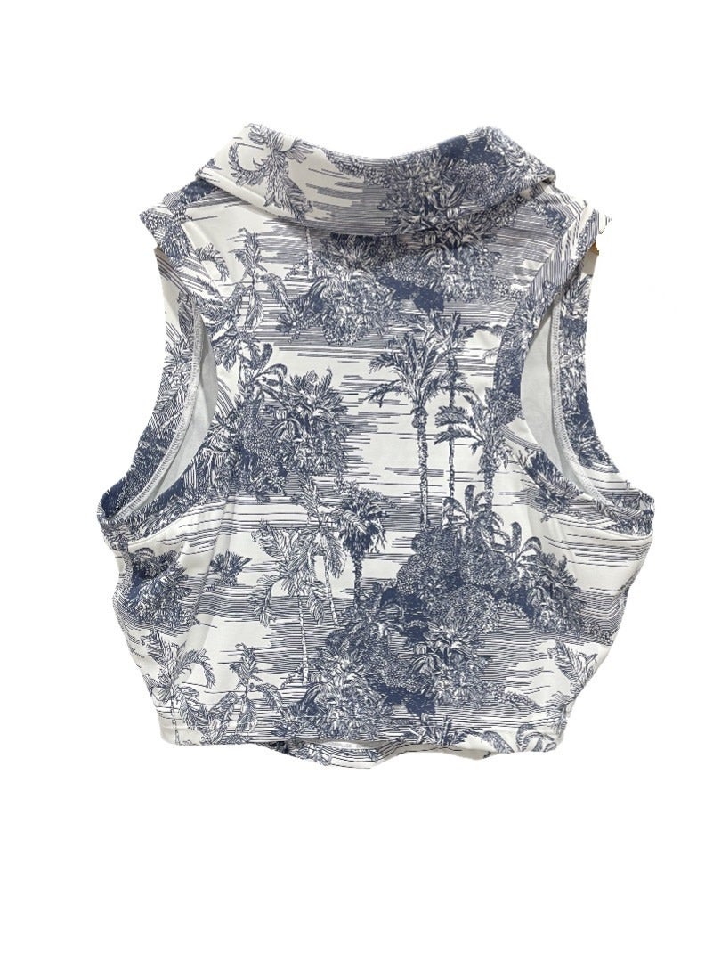 TAVI POLO TANK NAVY TROPIC TOILE - Image 3