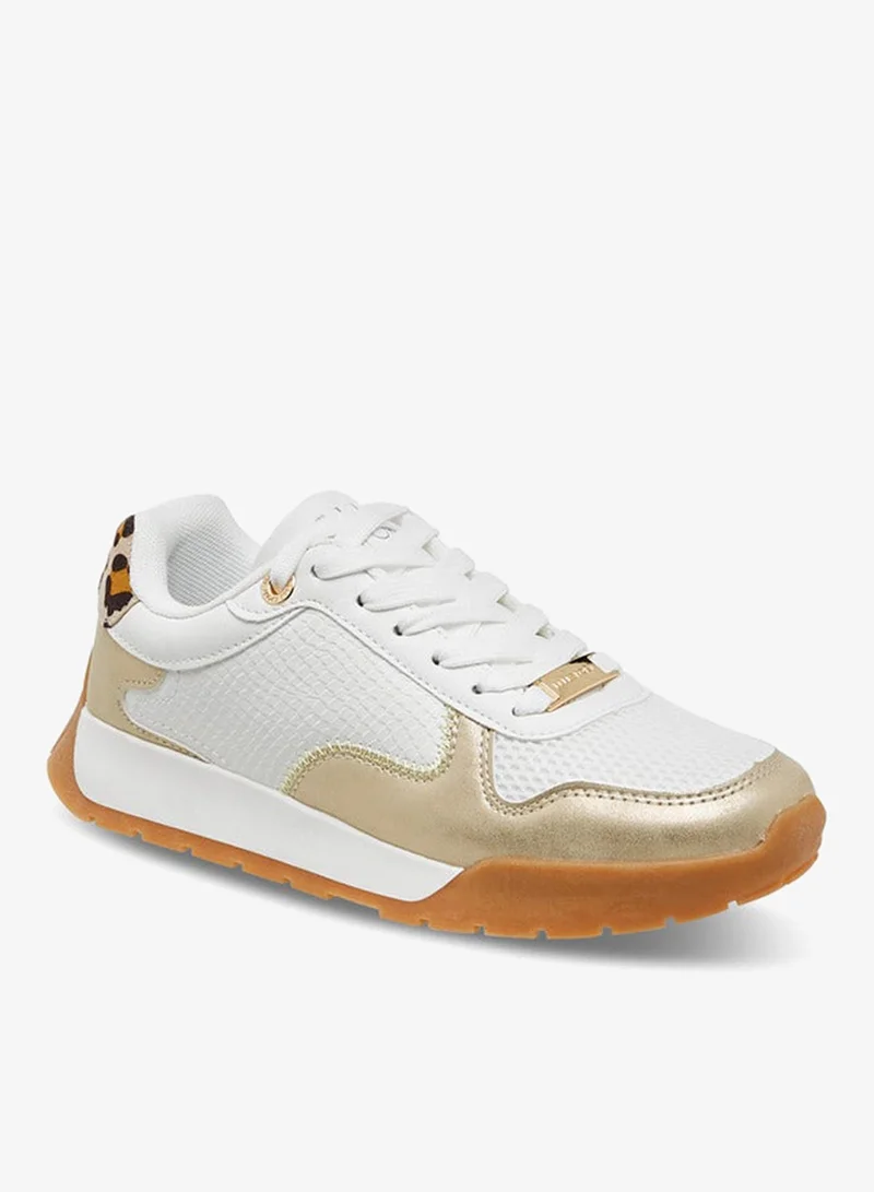 ايل حذاء رياضي نسائي بأربطة مزين بالدانتيل