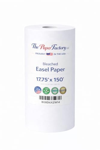 The Paper Factory LLC Durable Art Easel Paper Roll– 17.75” x 150 ft White Craft Paper for Drawing, Painting & Coloring | Refill Roll for Art Easels, Kids Crafts & School Projects by Paper Pros - Image 1