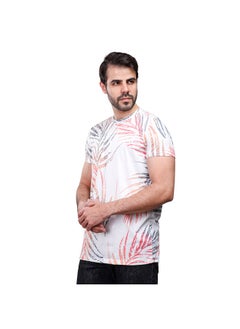Coup Printed T-Shirt For Men - Regular Fit - White - Multi Color