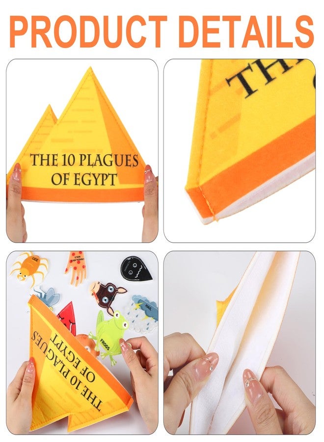 Arrowbash 1 Set Passover 10 Plagues Finger Puppets Felt Plagues Finger Puppets Toys Passover Seder Jewish Holiday Learning Storytelling Classroom Home Game Activity Party Decor - Image 4