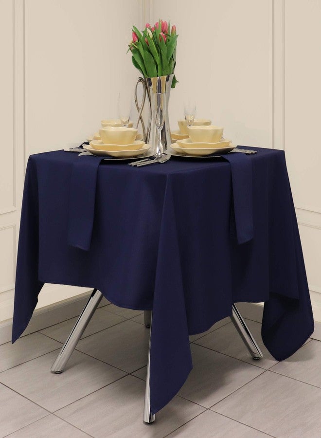 Kadut Square Tablecloth 52 x 52 Inch Navy Blue Square Table Cloth for Square or Round Table | Heavy Duty | Washable Tablecloth for Parties, Weddings, Kitchen, Restaurant, Wrinkle-Resistant Table Cover - Image 1