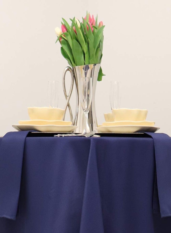 Kadut Square Tablecloth 52 x 52 Inch Navy Blue Square Table Cloth for Square or Round Table | Heavy Duty | Washable Tablecloth for Parties, Weddings, Kitchen, Restaurant, Wrinkle-Resistant Table Cover - Image 2
