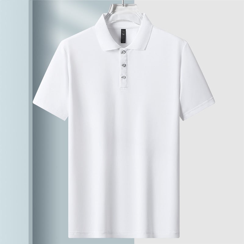Men's Ice Silk Quick-Dry Polo Shirt Summer Casual Sports Short Sleeve T-Shirt Plus Size - Image 3