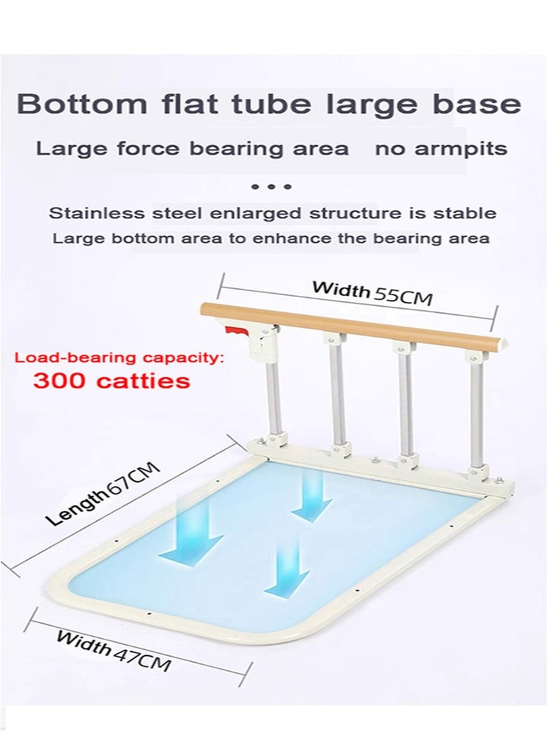 Apustim Elderly Safety Bed Rails，Foldable Bedside Auxiliary Railing Handle，Anti，Fall Safety Handguard，Suitable for Elderly and Surgery Patients，Suitable for King Size Bed，Queen Size Bed，Double Bed，Single Bed - Image 5