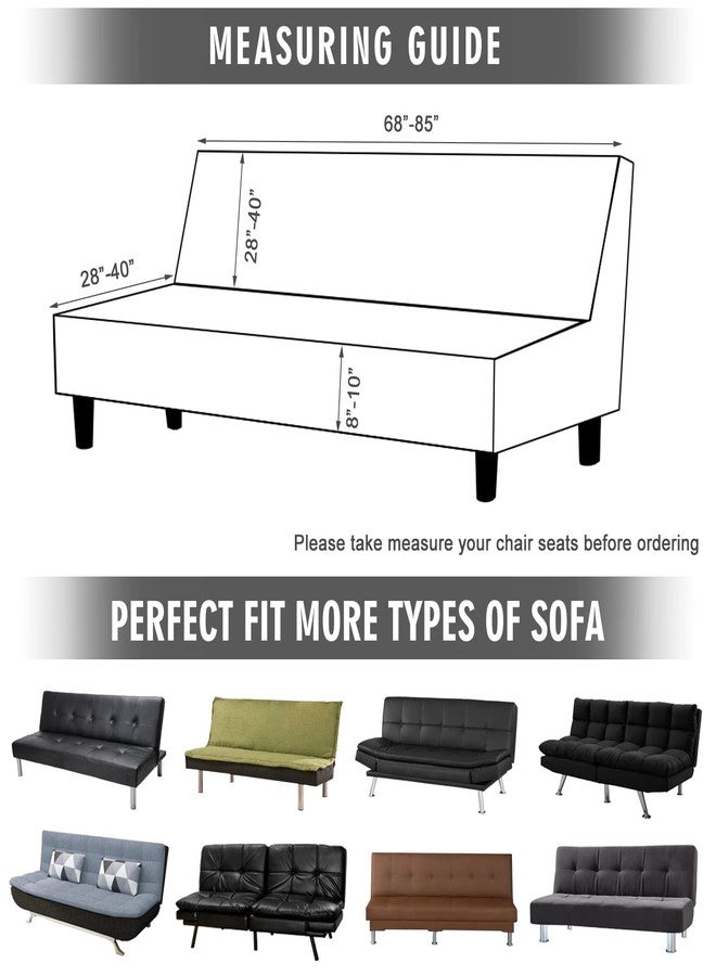 ميفكسين غطاء أريكة قابل للطي من المخمل المطاطي بدون مساند للذراعين من MIFXIN، واقي أثاث مرن للأريكة القابلة للطي، مناسب لأريكة سرير متحركة بدون مساند للذراعين (أزرق داكن مخملي) - Image 4