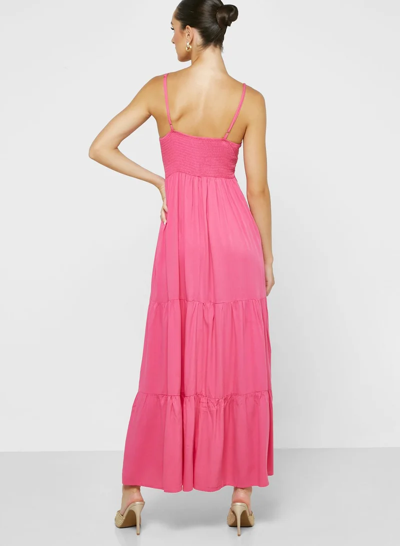 ELLA Lace Detail Tiered Dress