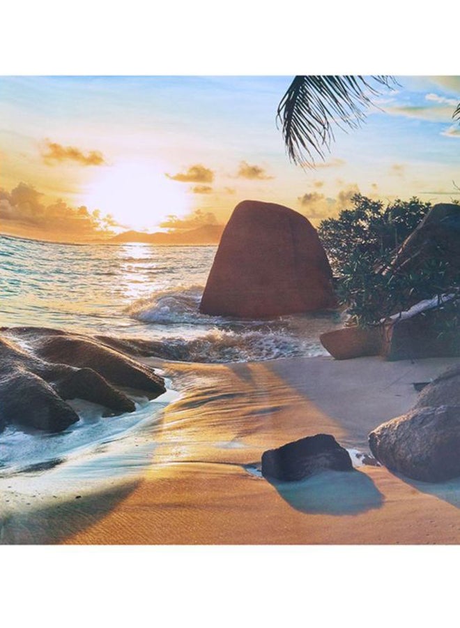 OUTAD 3D Sunshine Beach Scenery Wall Sticker Multicolour - Image 3