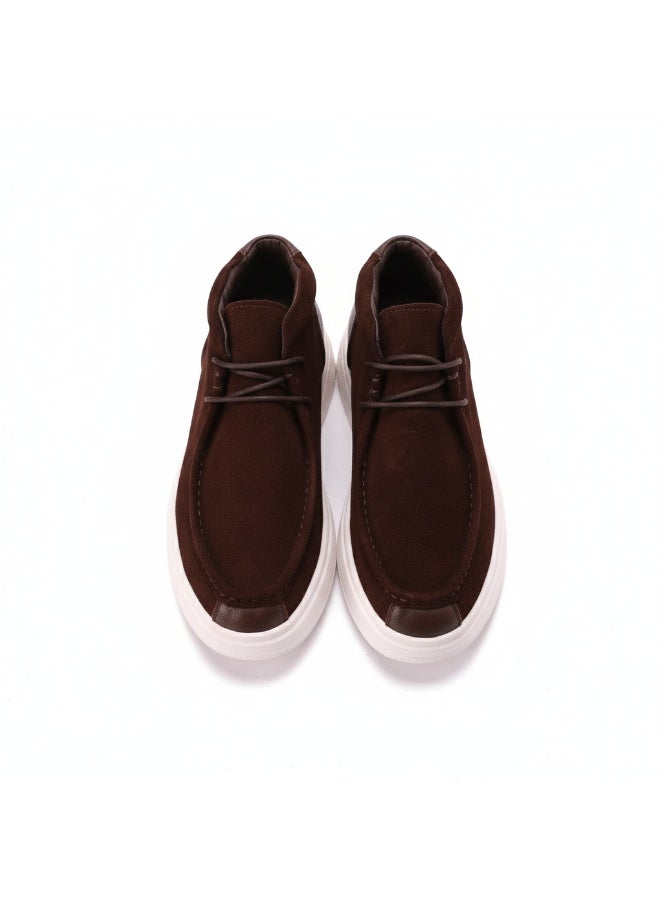 إيتاليانو حذاء رجالى برباط انيق مصنوع من شمواه جلد طبيعي - مزود بنعل رابر تركي مريح - Image 4