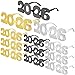 Sherr 12 Pairs 2026 New Year Glasses Frames Glitter 2026 Novelty Glass Eyewear for Adult New Year Holiday Party FavorsClassic - Image 3