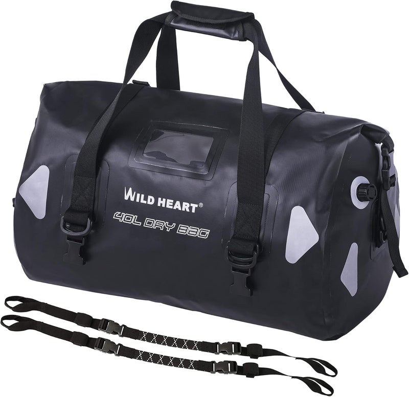 WILD HEART حقيبة سفر مقاومة للماء WILD HEART 40L 66L 100L مع حزام حبل وجيب داخلي - Image 1