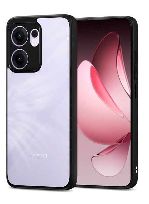 Bumper Protective Case for OPPO Reno 13F 5G Silicone TPU Bumper Ultra Durable Ultra-Safe Camera Optimum Solution Black