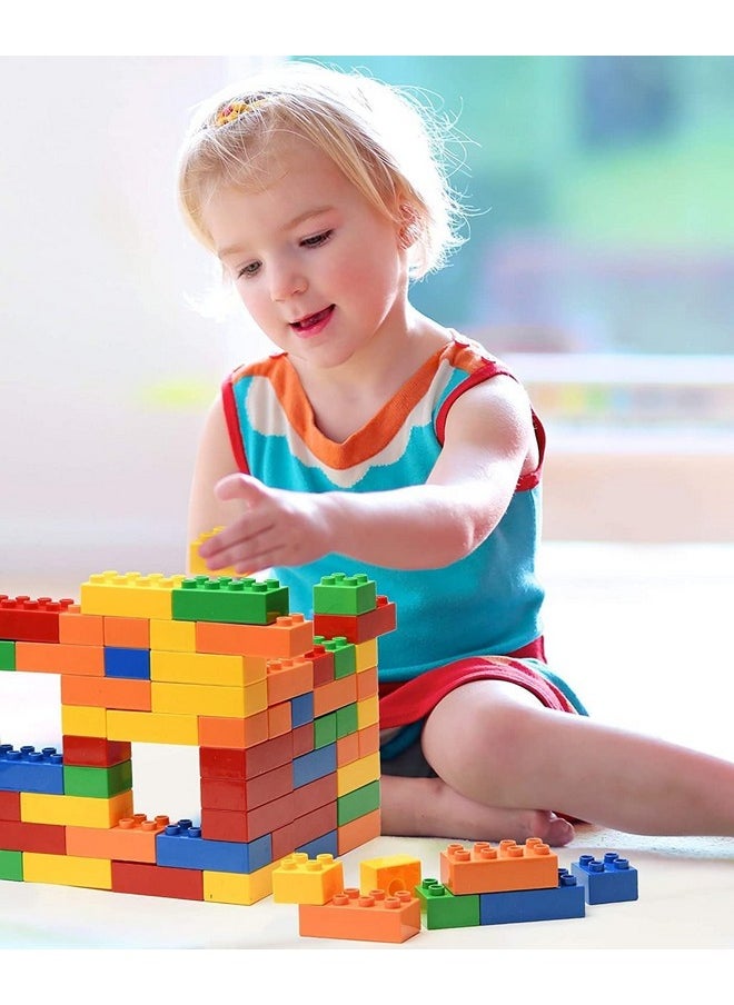 FunBlast FunBlast DIY Plastic Small Size Building Blocks for Kids, 120+ Pcs Building Blocks Toy for Kids Puzzle Games for Kids - DIY Toys for Children Educational - (120+ Blocks with 22 Wheels)  - Image 5