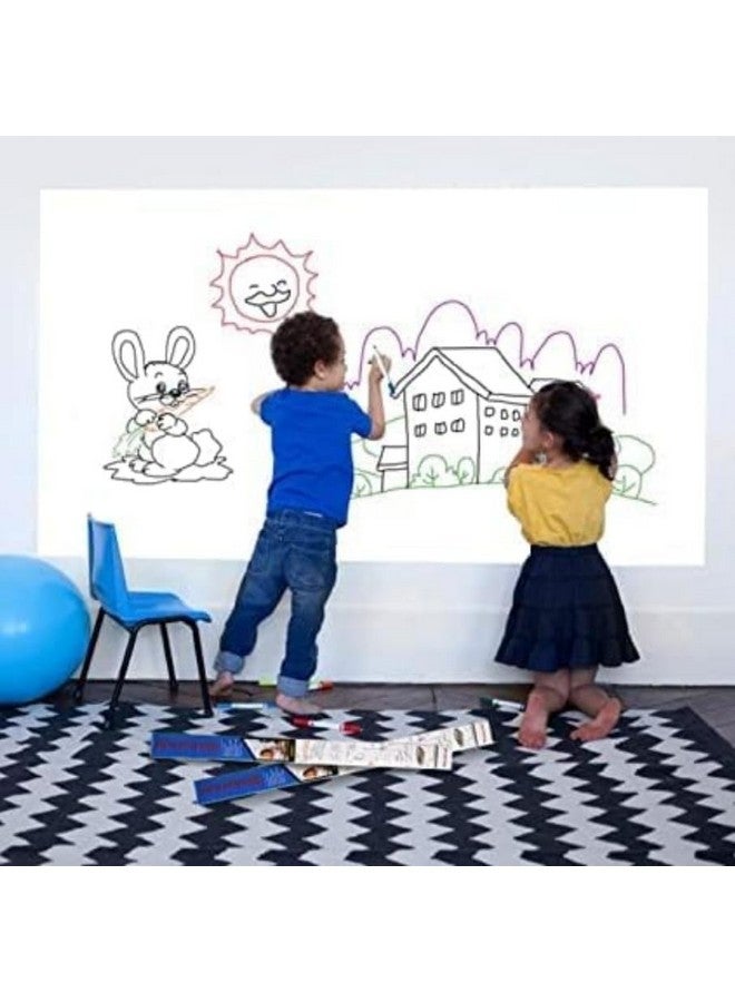 Whiteboard Wall Sticker, Extra Large Strong & Durable Dry Easy to Erase Self Adhesive Wallpaper Peel Stick White Board for Kids Drawing,Office, School,Home Decor (24 x 60 inch, White)  - Image 2
