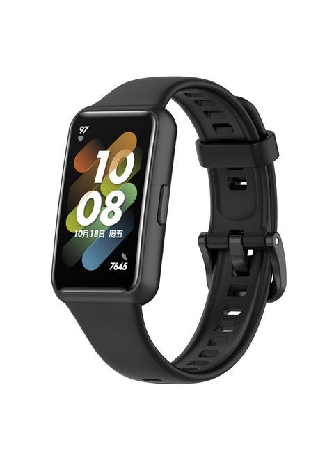Straps Compatible with Huawei Band 7 Soft TPU Band for Men and Women,Black