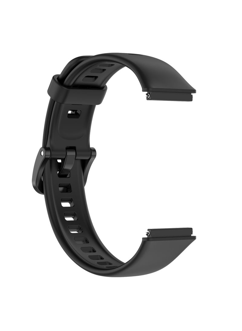 Straps Compatible with Huawei Band 7 Soft TPU Band for Men and Women,Black  - Image 4
