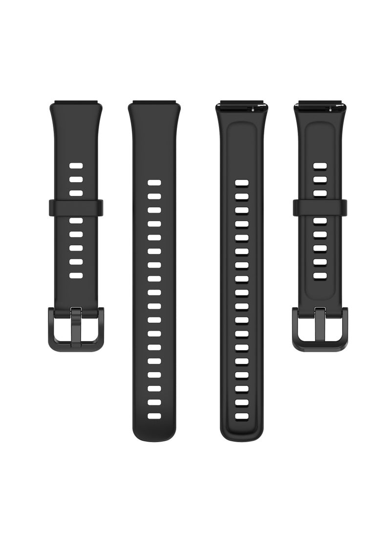 Straps Compatible with Huawei Band 7 Soft TPU Band for Men and Women,Black  - Image 5