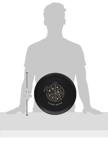 Techef TeChef - 14-inch Pizza Pan with Teflon Select Non-Stick Coating (PFOA Free) / DuPont Print Designs Technology (Pizza - White)  - Image 3
