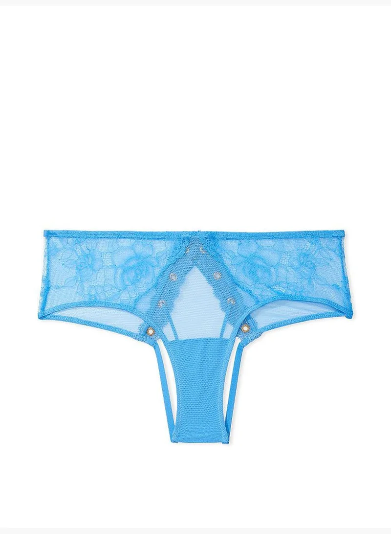 Victoria's Secret Rose Lace & Grommet Open-Back Cheeky Panty