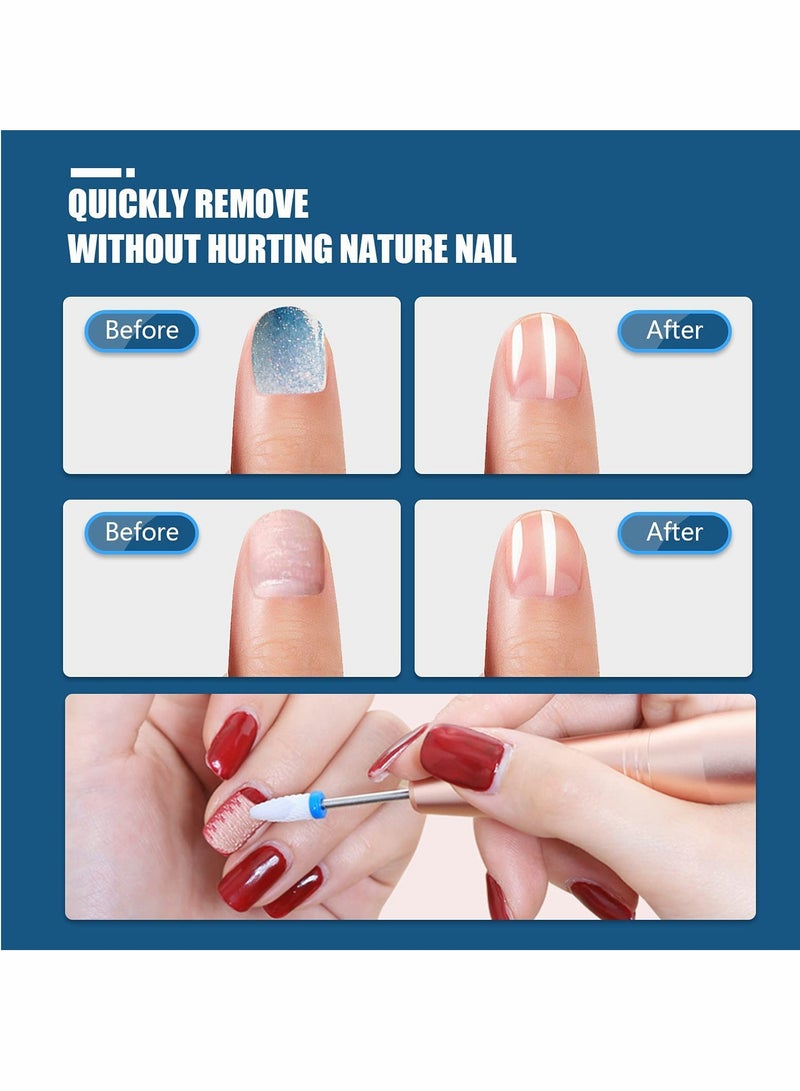 KASTWAVE Nail Drill Bits Sets, 19pcs 3/32 Inch Diamond Cuticle Electric Nail File and Ceramic Acrylic Gel Nail Bit Kit, Acrylic Nail Art Tools, Carbide Cuticle Remover Bits for Manicure Pedicure, Home Salon - Image 4