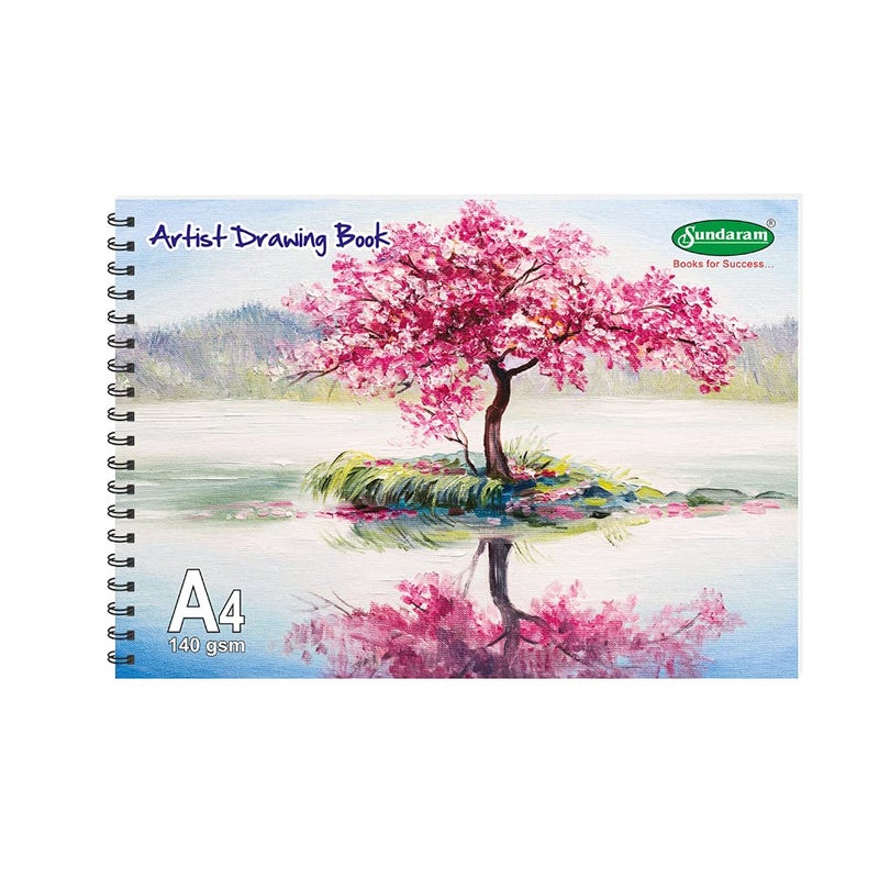 Sundaram Sprial Boumdwiro A4 Drawing Book 100 Pages50 Sheets 295 x 21 cm Pack of 1 - Image 1