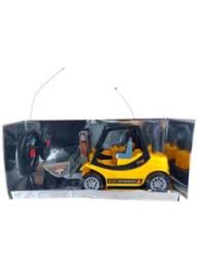 GTG TOYS Remote control construction crane bulldozer toy for kids with remote control, steering wheel and lights. - Image 2